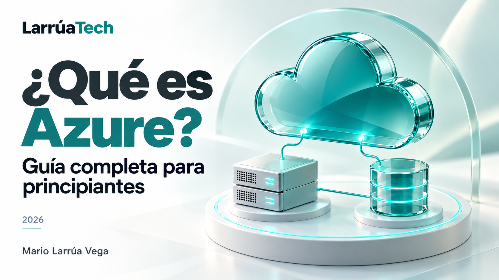 Portada de ¿Qué es Azure? Guía completa para principiantes, con una nube conectada a servicios de cómputo, datos y almacenamiento.